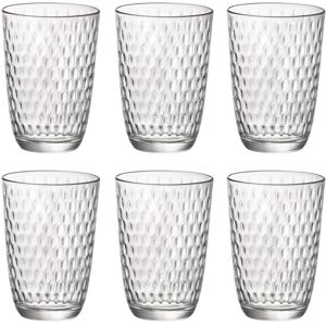 (6 Glasses) Bormioli Rocco Slot 390ml Hi-Ball Tumblers Glass (6 Glasses) Bormioli Rocco Slot 390ml Hi-Ball Tumblers Glass