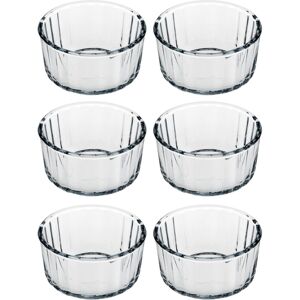 (6) Pasabahce Glass Souffle Dessert Bowls Ovenware (6) Pasabahce Glass Souffle Dessert Bowls Ovenware