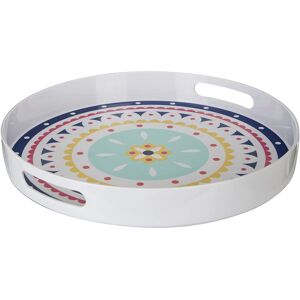 Premier Housewares Easily Gripped Bazaar Tray, Scratch Resistant Round Tray, Floral Outdoor Tray, L Premier Housewares Easily Gripped Bazaar Tray, Scratch Resistant Round Tray, Floral Outdoor Tray, L