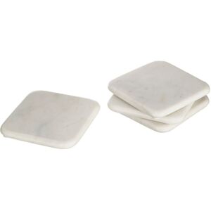 Premier Housewares Set of 4 White Square Marble Coasters Cups Mug Mats Dinnerware Worktop Saver Mat Premier Housewares Set of 4 White Square Marble Coasters Cups Mug Mats Dinnerware Worktop Saver Mat