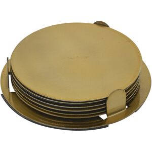 URBN Living (Brass Gold) 7 Pcs 9cm Round Circle Brush Metal Drinks Coaster URBN Living (Brass Gold) 7 Pcs 9cm Round Circle Brush Metal Drinks Coaster