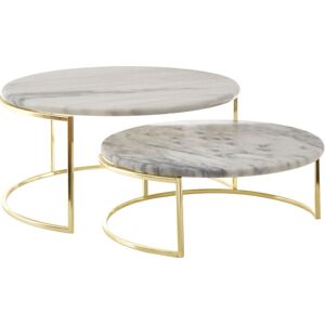 Premier Housewares Set of 2 White Marble Cake Stands Premier Housewares Set of 2 White Marble Cake Stands
