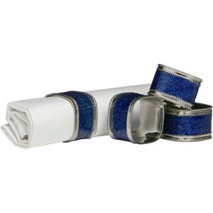 Premier Housewares Sapphire Glitter Napkin Rings - Set of 4 Premier Housewares Sapphire Glitter Napkin Rings - Set of 4
