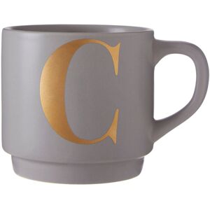 Premier Housewares Grey C Letter Mug - Coffee Cup Premier Housewares Grey C Letter Mug - Coffee Cup