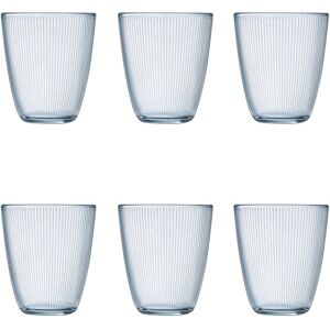 6x Luminarc 310ml Stripy Glass Drinking Glasses Juice Tumblers Dinner Glassware 6x Luminarc 310ml Stripy Glass Drinking Glasses Juice Tumblers Dinner Glassware
