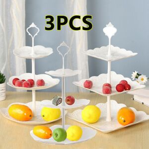 Unbranded 3pc 3 Tier Cake Stand Afternoon Tea Wedding Party Unbranded 3pc 3 Tier Cake Stand Afternoon Tea Wedding Party