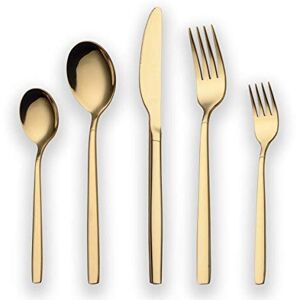 Berglander 30 Piece Titanium Gold Plated Stainless Steel Cutlery Set, 30 Pieces Berglander 30 Piece Titanium Gold Plated Stainless Steel Cutlery Set, 30 Pieces