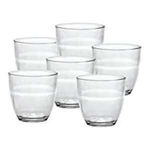 Duralex Made In France Gigogne Glass Tumbler Drinking Glasses, 5.63 ounce - Set Duralex Made In France Gigogne Glass Tumbler Drinking Glasses, 5.63 ounce - Set
