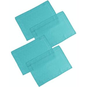 Gr8 Home (Teal) Set Of 4 Polyester Placemats Dining Table Mats Gr8 Home (Teal) Set Of 4 Polyester Placemats Dining Table Mats