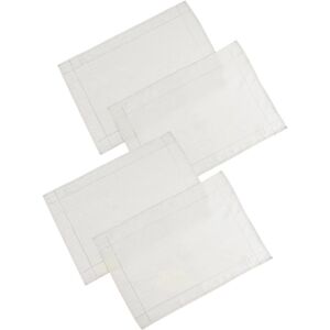 Gr8 Home (White) Set Of 4 Polyester Placemats Dining Table Mats Gr8 Home (White) Set Of 4 Polyester Placemats Dining Table Mats