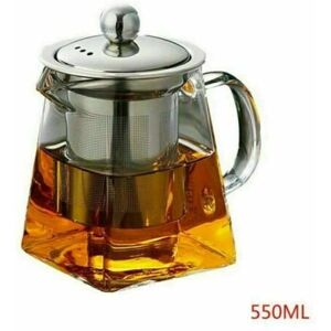 SRJ STAR ( 550ml) Heat Resistant Clear Glass Teapot Jug With Infuser Coffee Tea Leaf Her SRJ STAR ( 550ml) Heat Resistant Clear Glass Teapot Jug With Infuser Coffee Tea Leaf Her