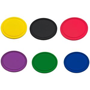 Chef-hub (Black) PACK OF 6 COLOURED SILICONE DRINKS COASTER - TEA COASTERS 89MM DIAMETER Chef-hub (Black) PACK OF 6 COLOURED SILICONE DRINKS COASTER - TEA COASTERS 89MM DIAMETER