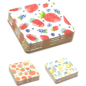 Carousel Home 18 Piece Citrus Fruit Design Coasters Kitchen Drink Coasters Set Cork Cup Mug Carousel Home 18 Piece Citrus Fruit Design Coasters Kitchen Drink Coasters Set Cork Cup Mug