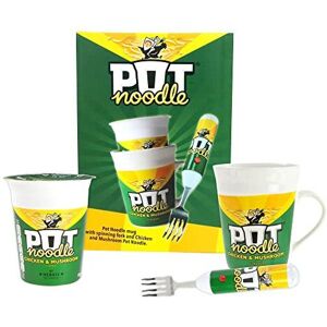 Kimm & Miller Pot Noodle Spinning Fork & Mug Gift Set - Funny Novelty Gifts for Men, Women, In Kimm & Miller Pot Noodle Spinning Fork & Mug Gift Set - Funny Novelty Gifts for Men, Women, In