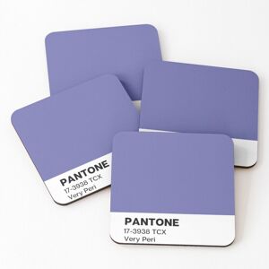 WHIBOS Leather Coasters Pantone Very Peri Set of 4 / 4 x 4 inch WHIBOS Leather Coasters Pantone Very Peri Set of 4 / 4 x 4 inch