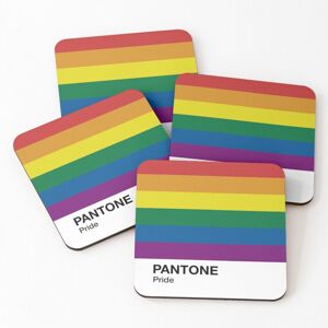 WHIBOS Leather Coasters Pantone Pride Set of 4 / 4 x 4 inch WHIBOS Leather Coasters Pantone Pride Set of 4 / 4 x 4 inch