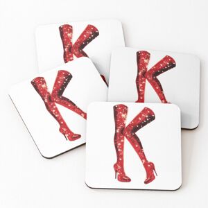 WHIBOS Leather Coasters KINKY BOOTS Set of 4 / 4 x 4 inch WHIBOS Leather Coasters KINKY BOOTS Set of 4 / 4 x 4 inch