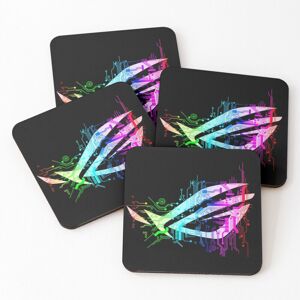 WHIBOS Leather Coasters Asus Rog Set of 4 / 4 x 4 inch WHIBOS Leather Coasters Asus Rog Set of 4 / 4 x 4 inch