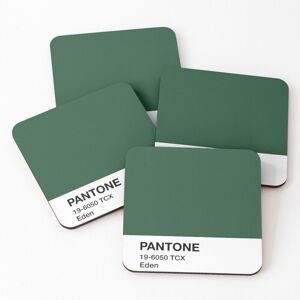 WHIBOS Leather Coasters Pantone Eden Set of 4 / 4 x 4 inch WHIBOS Leather Coasters Pantone Eden Set of 4 / 4 x 4 inch