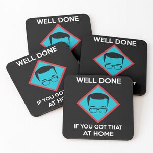 WHIBOS Leather Coasters Richard Osmans Well done... Set of 4 / 4 x 4 inch WHIBOS Leather Coasters Richard Osmans Well done... Set of 4 / 4 x 4 inch