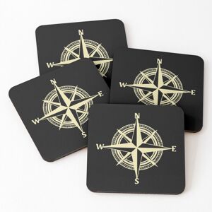 WHIBOS Leather Coasters Nautical Set of 4 / 4 x 4 inch WHIBOS Leather Coasters Nautical Set of 4 / 4 x 4 inch