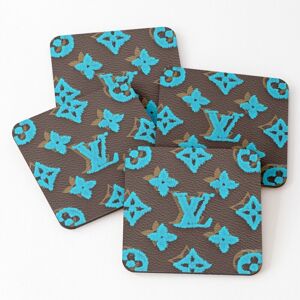 WHIBOS Leather Coasters Berr L.V Set of 4 / 4 x 4 inch WHIBOS Leather Coasters Berr L.V Set of 4 / 4 x 4 inch