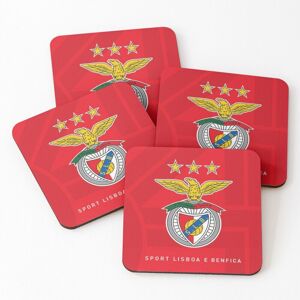 WHIBOS Leather Coasters SL Benfica Set of 4 / 4 x 4 inch WHIBOS Leather Coasters SL Benfica Set of 4 / 4 x 4 inch