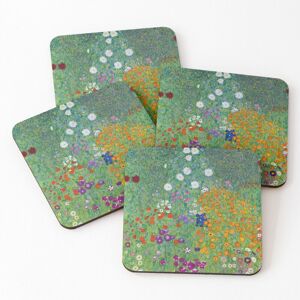WHIBOS Leather Coasters Gustav Klimt - Bauerngarten or Blumengarten - Beautiful Floral WHIBOS Leather Coasters Gustav Klimt - Bauerngarten or Blumengarten - Beautiful Floral