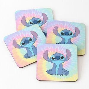 WHIBOS Leather Coasters colorfull Stitch Set of 4 / 4 x 4 inch WHIBOS Leather Coasters colorfull Stitch Set of 4 / 4 x 4 inch