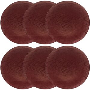 URBN-CHEF (red ) 13" 33cm Faux Wood Look Charger Dinner Plates Wedding Christmas Service 6 URBN-CHEF (red ) 13" 33cm Faux Wood Look Charger Dinner Plates Wedding Christmas Service 6