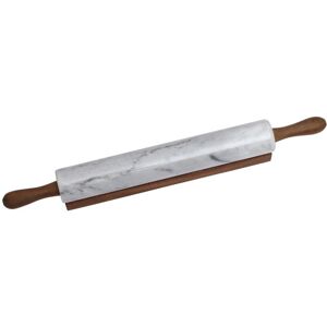 Premier Housewares White Marble Rolling Pin With Wooden Handles Premier Housewares White Marble Rolling Pin With Wooden Handles