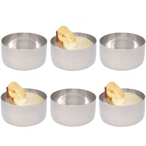 GK Global Kitchen (8cm - 6pc) 6 x Sauce Ramekins Pots Stainless Steel Cups GK Global Kitchen (8cm - 6pc) 6 x Sauce Ramekins Pots Stainless Steel Cups