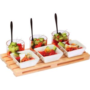 Alpina (10PC Appetizer Tray 30cm) Assorted Snack Dish Serving Dishes Tray Dip Nibble Alpina (10PC Appetizer Tray 30cm) Assorted Snack Dish Serving Dishes Tray Dip Nibble