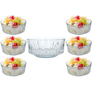 Toyo Nasic 7 Piece Large Glass Bowl Set Serving Fruit Salad Dessert Snack Dishes Toyo Nasic 7 Piece Large Glass Bowl Set Serving Fruit Salad Dessert Snack Dishes