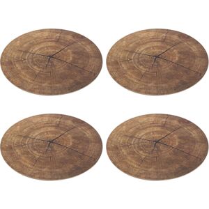 Carousel Set Of 4 Tree Trunk Print Round Placemat 38cm Tree Slice Style Place Mat Kitch Carousel Set Of 4 Tree Trunk Print Round Placemat 38cm Tree Slice Style Place Mat Kitch