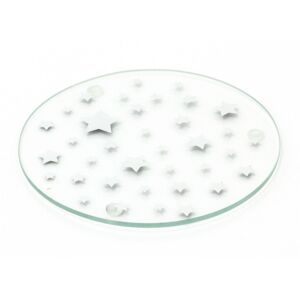 Carousel Star Silver Mirrored Glass Coaster Round Mirror Glass Display Candle Plate Sta Carousel Star Silver Mirrored Glass Coaster Round Mirror Glass Display Candle Plate Sta