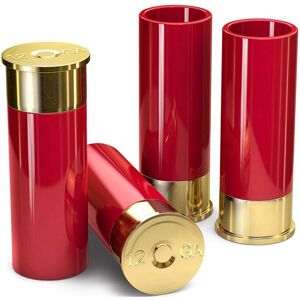 TAUOH 4-Pack 12 Gauge Shell Shot Glasses – Red & Gold Patriotic Gift for Men (Groomsme TAUOH 4-Pack 12 Gauge Shell Shot Glasses – Red & Gold Patriotic Gift for Men (Groomsme