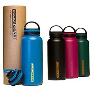 Hydra Surge Stainless Steel Reusable Water Bottle by Polar Gear - 1 Litre, Vacuu Hydra Surge Stainless Steel Reusable Water Bottle by Polar Gear - 1 Litre, Vacuu