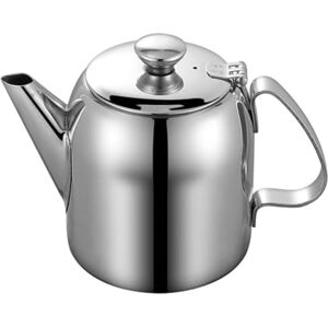 Torribaly Stainless Steel Teapot 20 Oz Spill-Proof Metal Teapot with Short Straight Spout Torribaly Stainless Steel Teapot 20 Oz Spill-Proof Metal Teapot with Short Straight Spout
