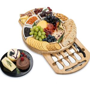 Ezi-Tech Cheese Board Set Wooden Serving Platter Tray Gift Charcuterie Ezi-Tech Cheese Board Set Wooden Serving Platter Tray Gift Charcuterie