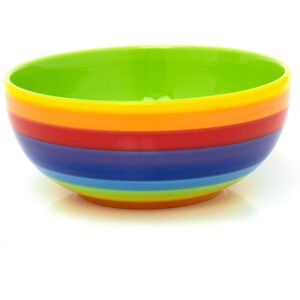 Carousel Home 21cm Hand Painted Rainbow Stripe Ceramic Salad Bowl Round Kitchen Bowl Serving Carousel Home 21cm Hand Painted Rainbow Stripe Ceramic Salad Bowl Round Kitchen Bowl Serving