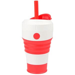 nobrand (red) 450mL Silicone Collapsible Coffee Cup With Straw Leak-proof Lid For Travel nobrand (red) 450mL Silicone Collapsible Coffee Cup With Straw Leak-proof Lid For Travel