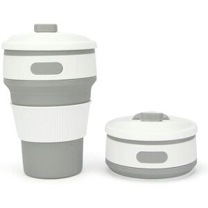 nobrand (model 2 grey) 350ML Silicone Folding Coffee Cups Portable Outdoors Travel Drink nobrand (model 2 grey) 350ML Silicone Folding Coffee Cups Portable Outdoors Travel Drink