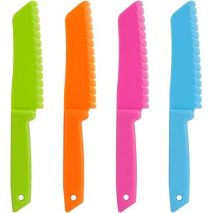 LimbO Set of 4 Plastic Serrated Kitchen Knives - Plastic Knives - Kids Safe Chef Nylon LimbO Set of 4 Plastic Serrated Kitchen Knives - Plastic Knives - Kids Safe Chef Nylon