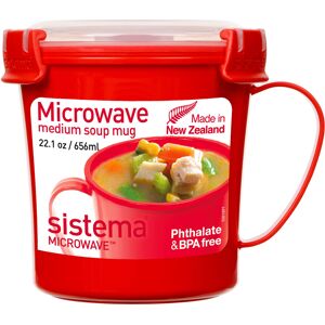 Sistema Microwave Soup Mug with Lid and Steam Release Vent, Dishwasher Safe, 221 Sistema Microwave Soup Mug with Lid and Steam Release Vent, Dishwasher Safe, 221