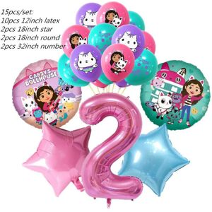 nobrand (15pcs number 2 set) Gabby Dollhouse Cat Disposable Party Cutlery Paper Plate Ba nobrand (15pcs number 2 set) Gabby Dollhouse Cat Disposable Party Cutlery Paper Plate Ba