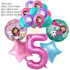 nobrand (15pcs number 5 set) Gabby Dollhouse Cat Disposable Party Cutlery Paper Plate Ba nobrand (15pcs number 5 set) Gabby Dollhouse Cat Disposable Party Cutlery Paper Plate Ba