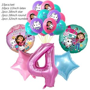 nobrand (15pcs number 4 set) Gabby Dollhouse Cat Disposable Party Cutlery Paper Plate Ba nobrand (15pcs number 4 set) Gabby Dollhouse Cat Disposable Party Cutlery Paper Plate Ba