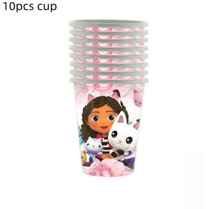 nobrand (10pcs cup) Gabby Dollhouse Cat Disposable Party Cutlery Paper Plate Banner Tabl nobrand (10pcs cup) Gabby Dollhouse Cat Disposable Party Cutlery Paper Plate Banner Tabl