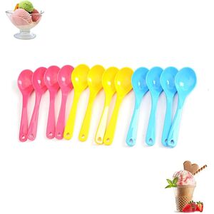 Unbranded Plastic Spoons, Dessert Spoons, Plastic Egg Spoons, 3 Colours, 24 Piecesbirthda Unbranded Plastic Spoons, Dessert Spoons, Plastic Egg Spoons, 3 Colours, 24 Piecesbirthda